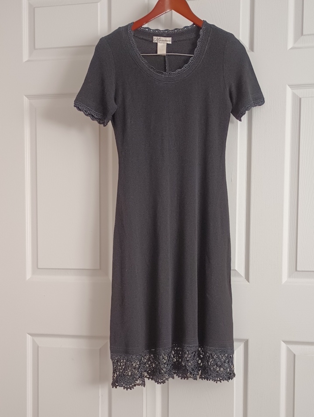 Dressbarn Women's Crew Neck Black Short Sleeve Dress (Read Desc) Size:6